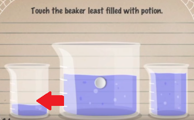 moron-test-tricky-treat-walkthrough-touch-the-beaker-least-filled-with-potion