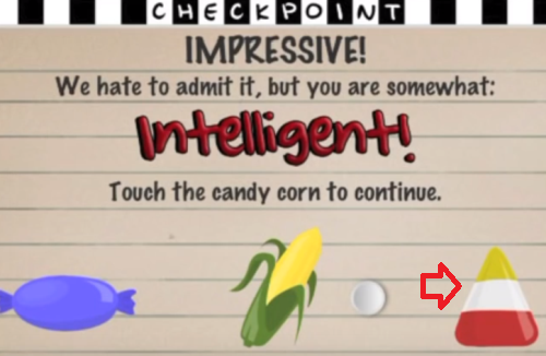 moron-test-tricky-treat-walkthrough-touch-the-candy-corn-to-continue