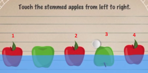 moron-test-tricky-treat-walkthrough-touch-the-stemmed apples